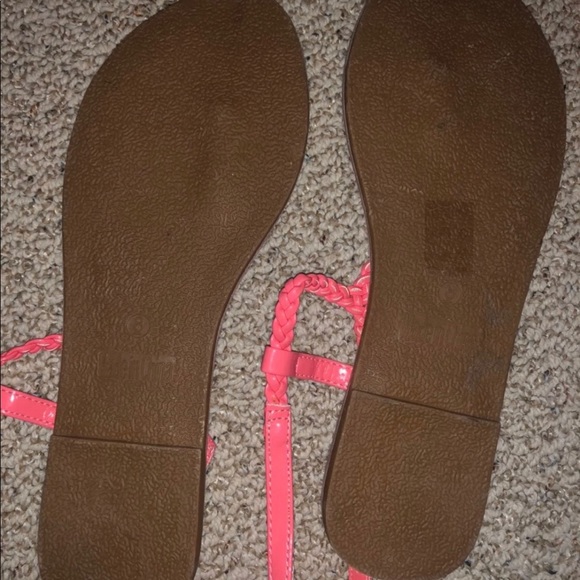 NEW Wet Seal Coral Strappy Sandals size 8 - Picture 2 of 2